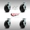 Service Caster 8 Inch SS Polyolefin Caster Set with Ball Bearings and Brake/Swivel Lock SCC SCC-SS30S820-POB-TLB-BSL-4 - alternate 1
